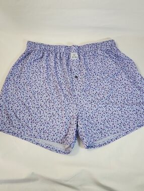 Men's Peter Millar Sleep Shorts Blue purple allover Print Loungewear size M
